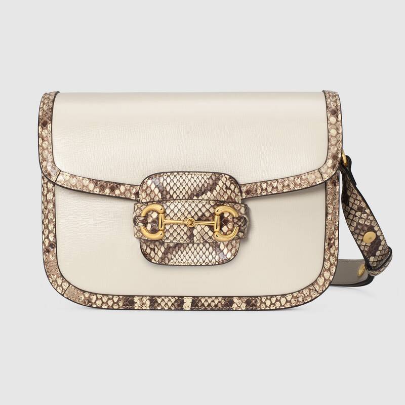 Gucci Horsebit 1955 Small Shoulder Bag 602204 White